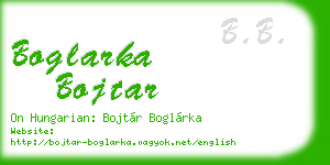 boglarka bojtar business card