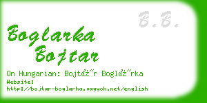 boglarka bojtar business card